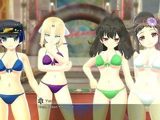 Im Urlaub mit dem Kumpel ihres Freundes - geiles Hentai Video mit geilen Babes am Strand