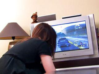 Blondine Terry Reid beim Analsex mit Cumshot